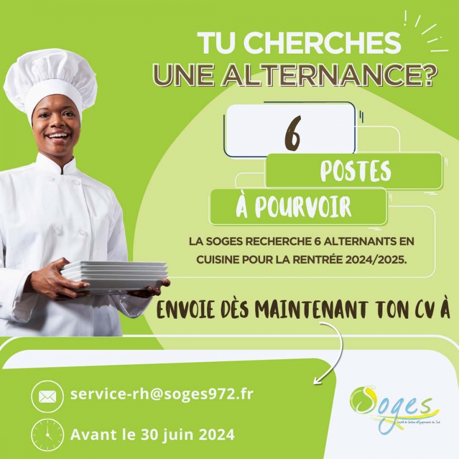 POSTES EN CUISINE A POURVOIR